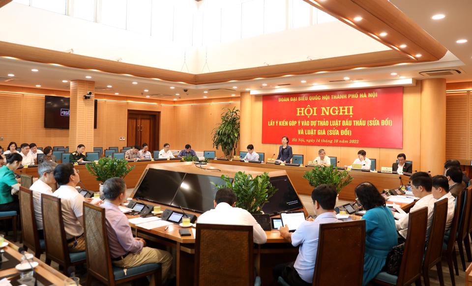 Hà Nội Lấy ý kiến đóng góp vào Dự thảo Luật Đấu thầu và Luật Giá